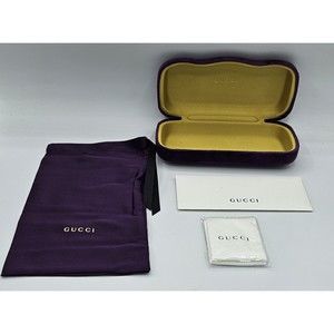 Gucci Purple Velvet Hard Shell Case Sunglasses & Eyeglasses Large  - New!